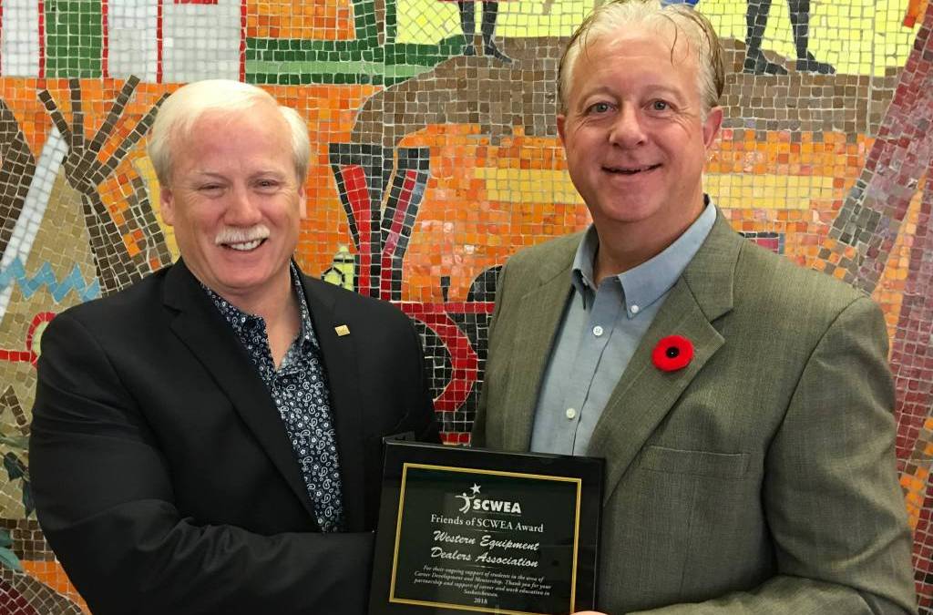 WEDA recognized for outstanding leadership in developing a new Agricultural Equipment Technician initiative for Saskatchewan high school students